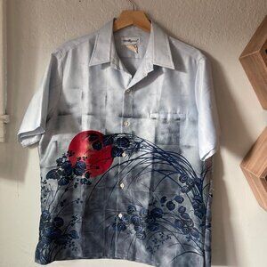 Vintage Tori Richard Asian Aloha Mens Shirt